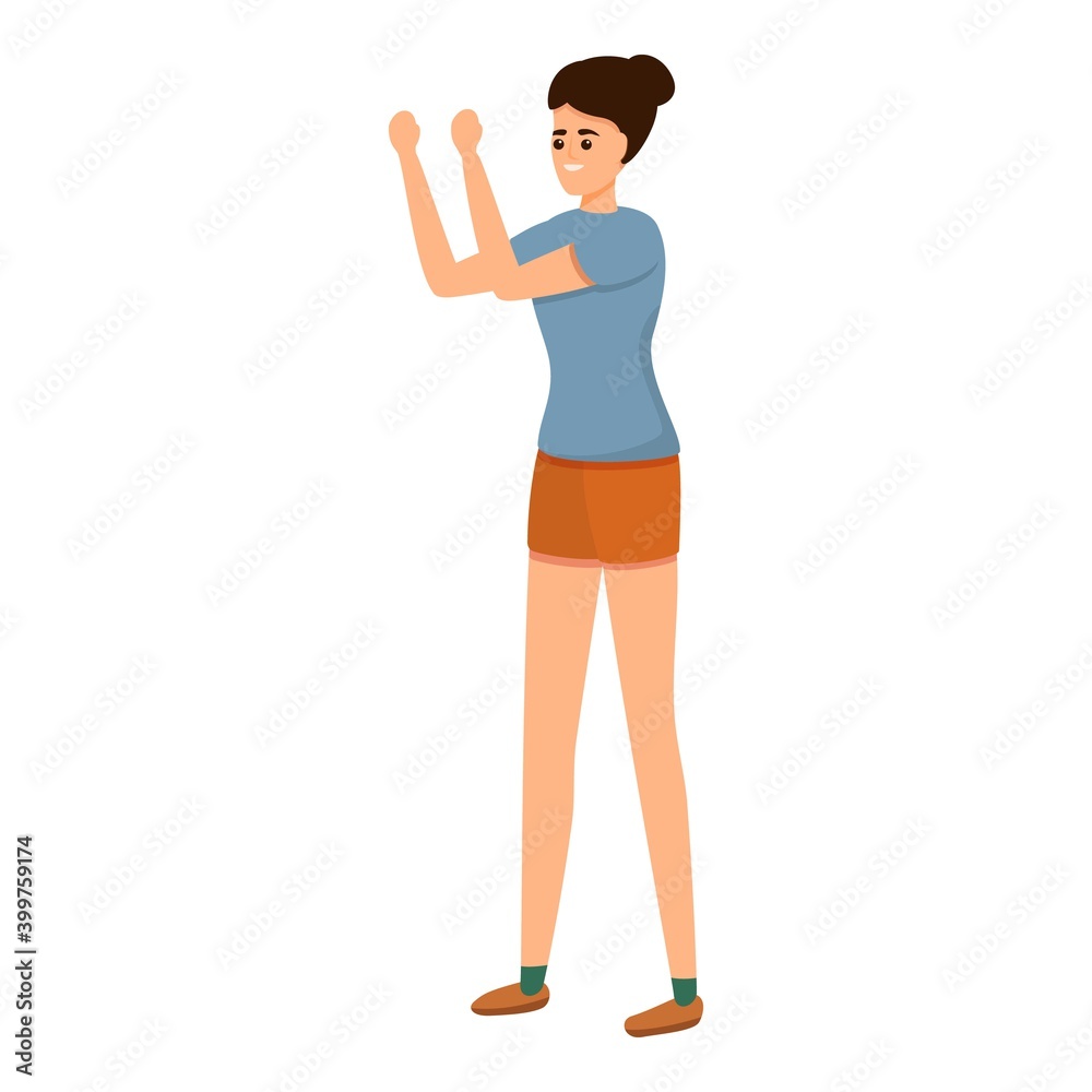 Workout in volleyball icon. Cartoon of workout in volleyball vector icon for web design isolated on white background Workout in volleyball icon. Cartoon of workout in volleyball vector icon for web design isolated on white background