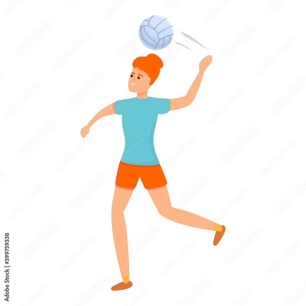 Volleyball for beginners icon. Cartoon of volleyball for beginners vector icon for web design isolated on white background