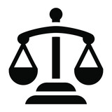 
Trendy solid icon of balance scale, equity scale
