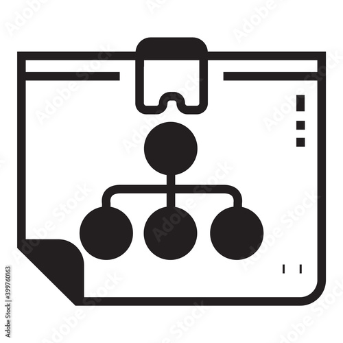 Presentation Business Connection Structure Flat Icon Isolated On White Background