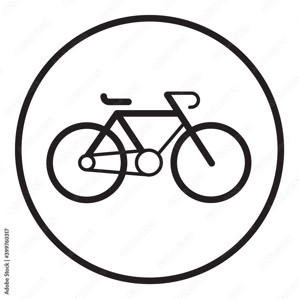 Sport Mountain Bicycle Flat Icon Isolated On White Background Sport Mountain Bicycle Flat Icon Isolated On White Background