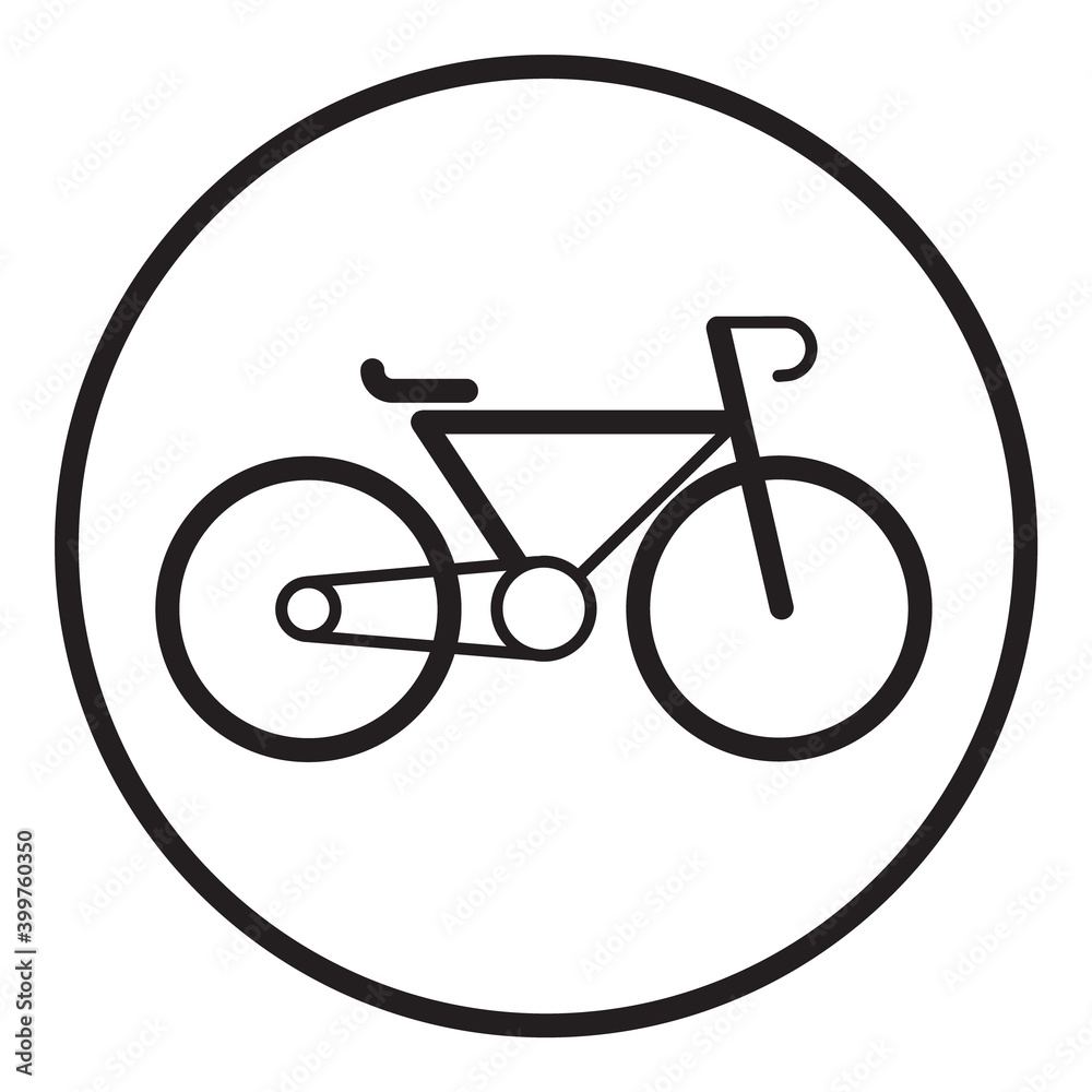 Sport Mountain Bicycle Flat Icon Isolated On White Background Sport Mountain Bicycle Flat Icon Isolated On White Background