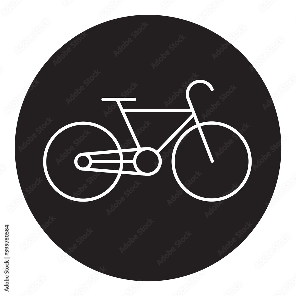 Sport Mountain Bicycle Flat Icon Isolated On White Background Sport Mountain Bicycle Flat Icon Isolated On White Background