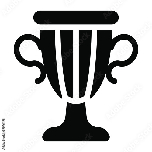
A winning trophy icon in solid style
