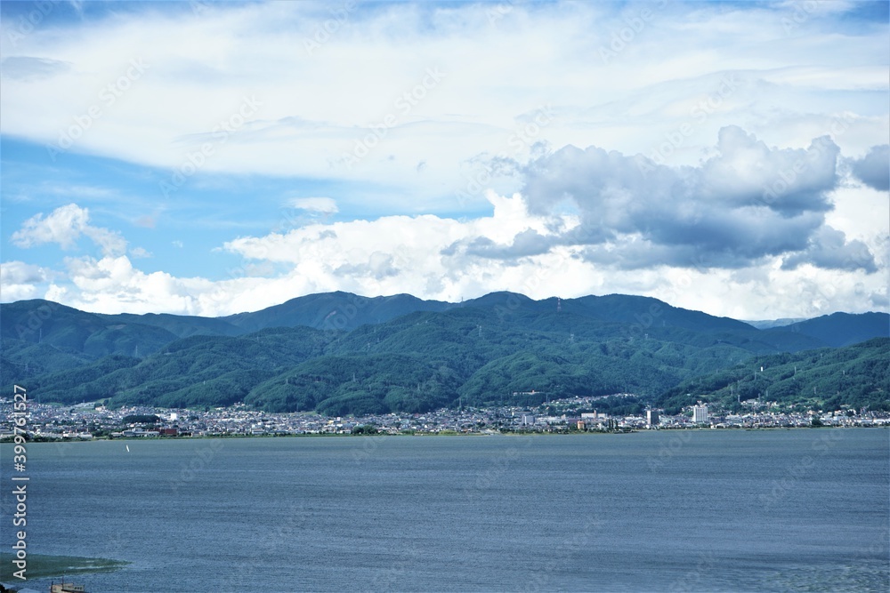 諏訪湖 長野県 諏訪市 - Lake Suwa in Nagano, Japan