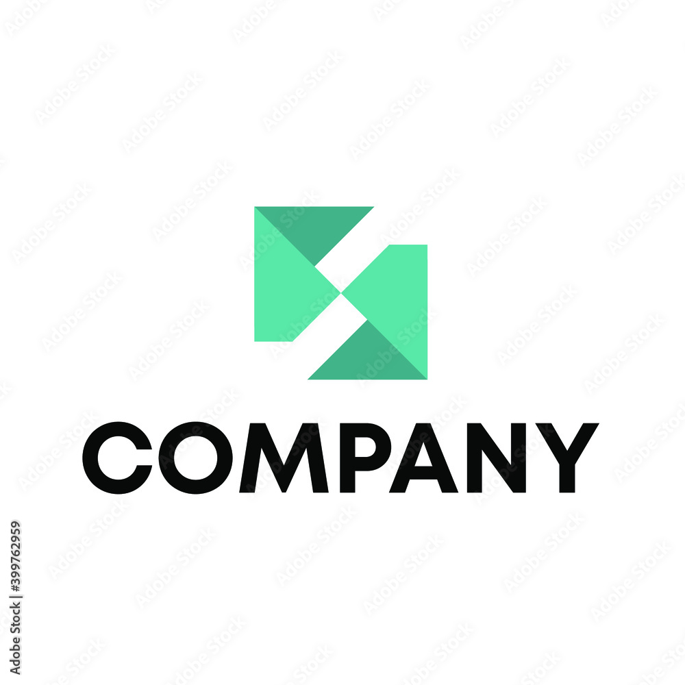 Naklejka premium letter S logo