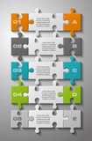 color infographics for business presentation made in the form of a puzzle