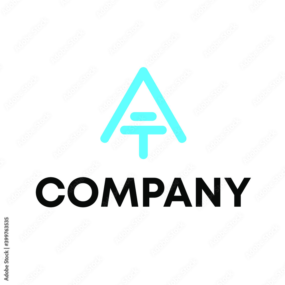 AT Letter Logo Design AT Letter Logo Design