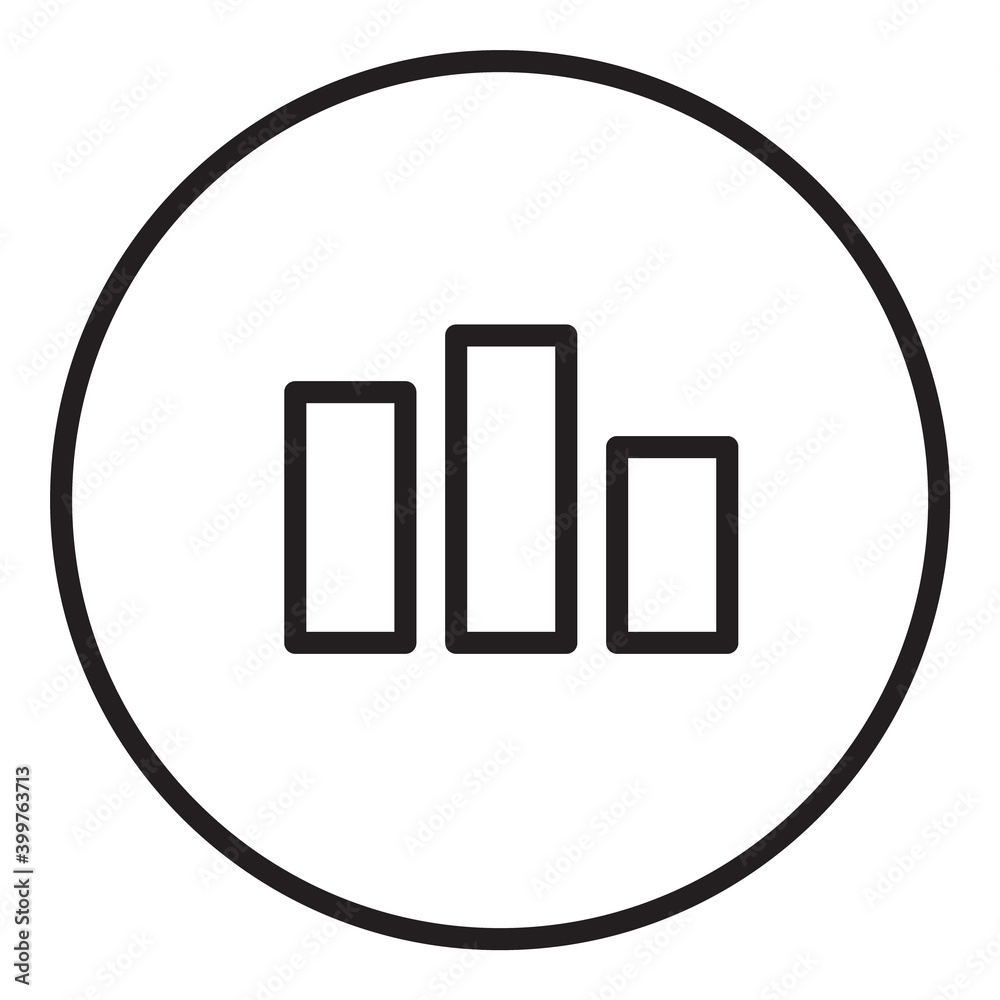 Finance Chart Rating Flat Icon Isolated On White Background Finance Chart Rating Flat Icon Isolated On White Background