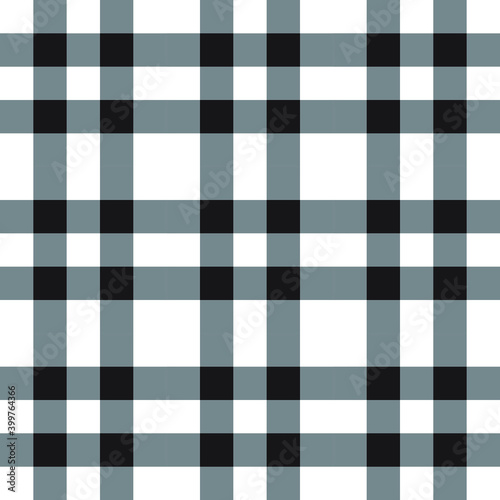 Vector seamless pattern of checkered grey plaid isolated on white background