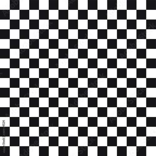 Vector seamless pattern of chess board checkered texture isolated on white background photo