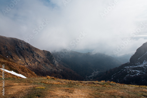 Paysage de la vue depuis Le Hohneck dans Les Vosges. Vue sur les Vosges depuis Le Hohneck. Un paysage de montagne 