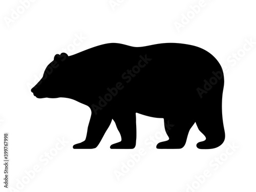 Vector illustration logo bear silhouette