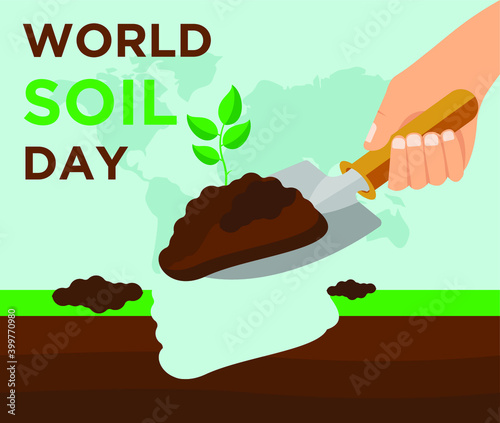 World Soil Day concept in flat design photo
