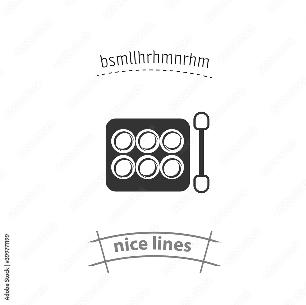 Naklejka premium Eye shadow kit isolated vector icon. beauty, cosmetics design element