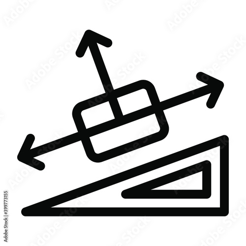 
An icon of gravity in solid editable design
