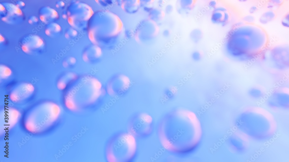 Abstract bokeh background of colorful bubbles 3d render Abstract bokeh background of colorful bubbles 3d render