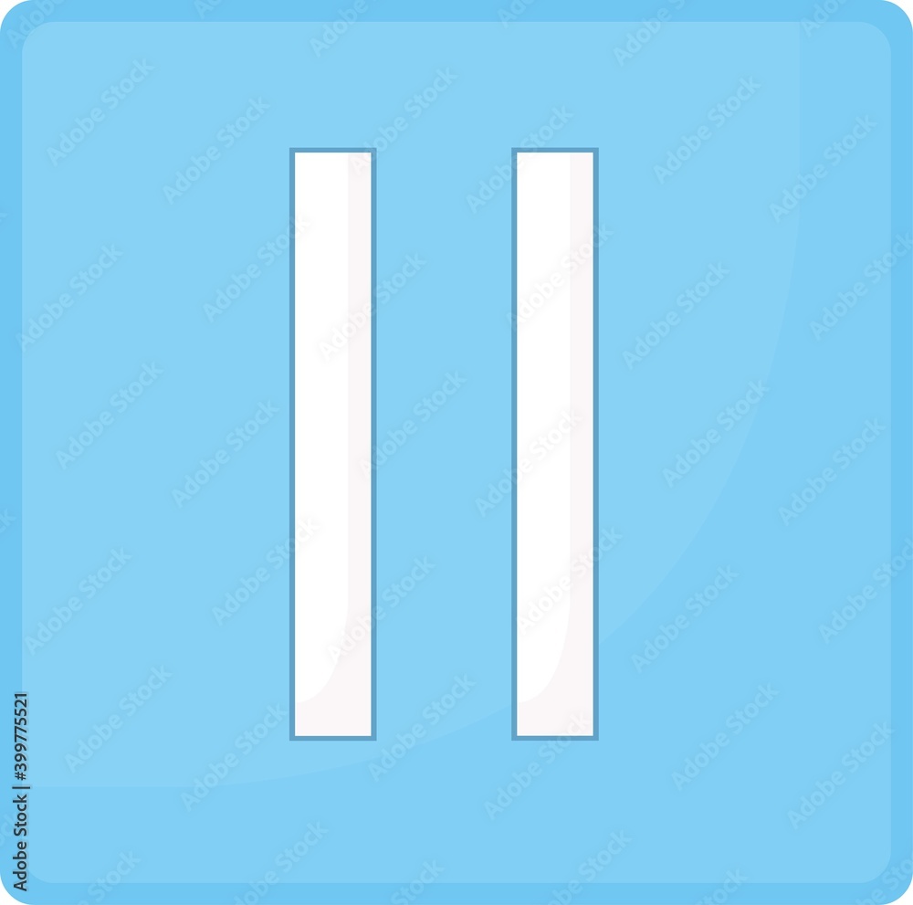 Vector illustration of pause button emoticon Vector illustration of pause button emoticon
