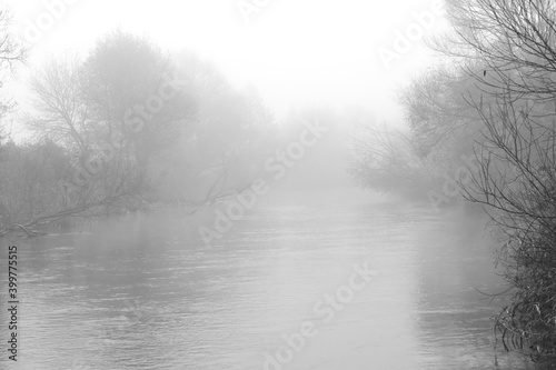 River in autumn fog © janzwolinski