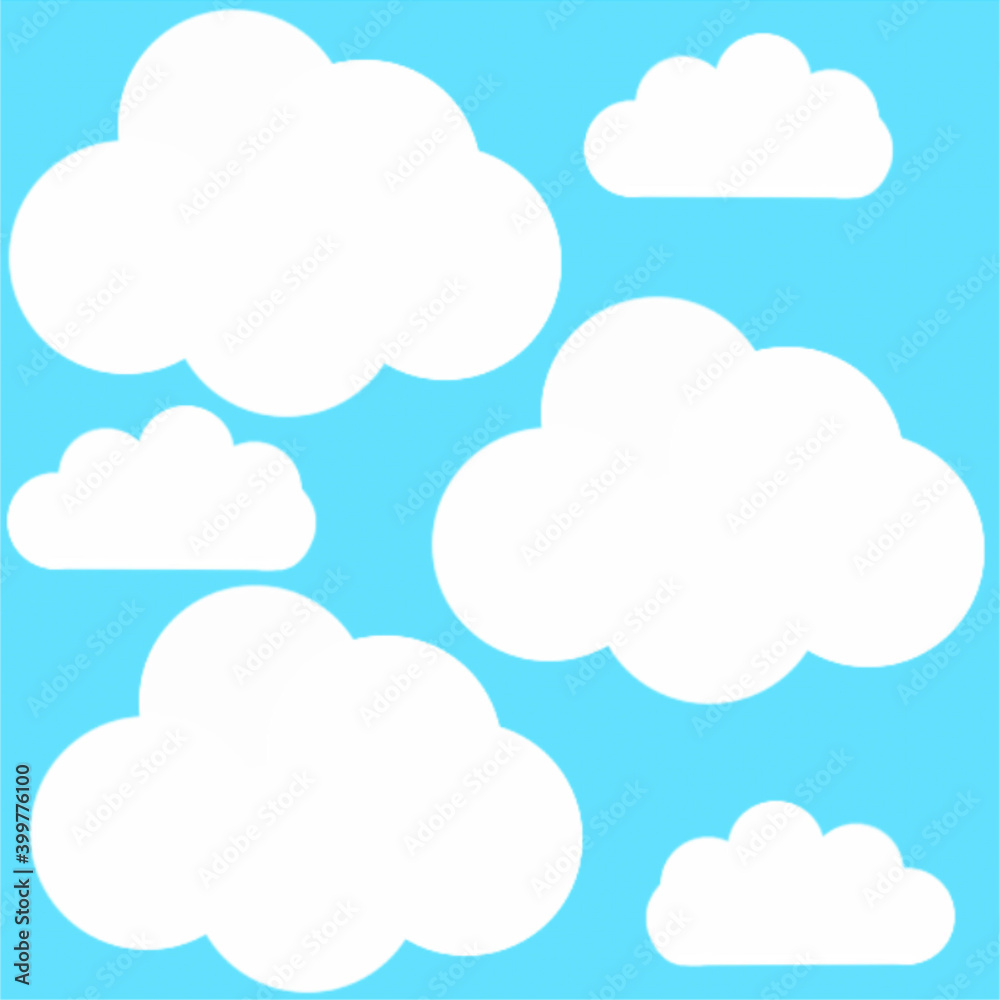 Cartoon Cloud Panel Vector
