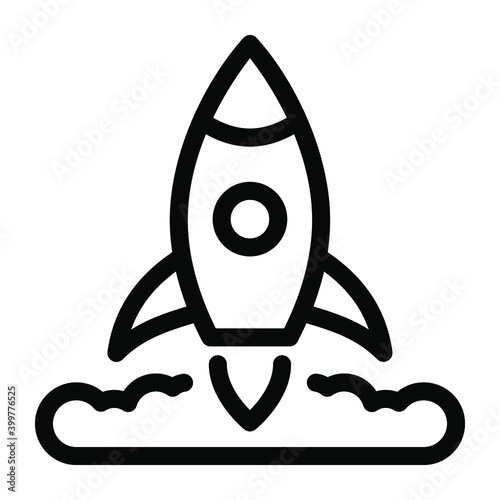 
Missile, rocket launcher icon in solid design.
