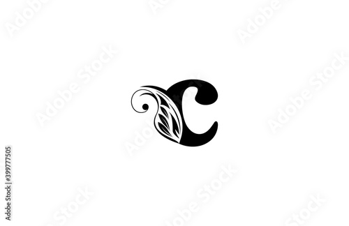 Wallpaper Mural Lowercase Letter C Connected Flourishes Logogram Torontodigital.ca