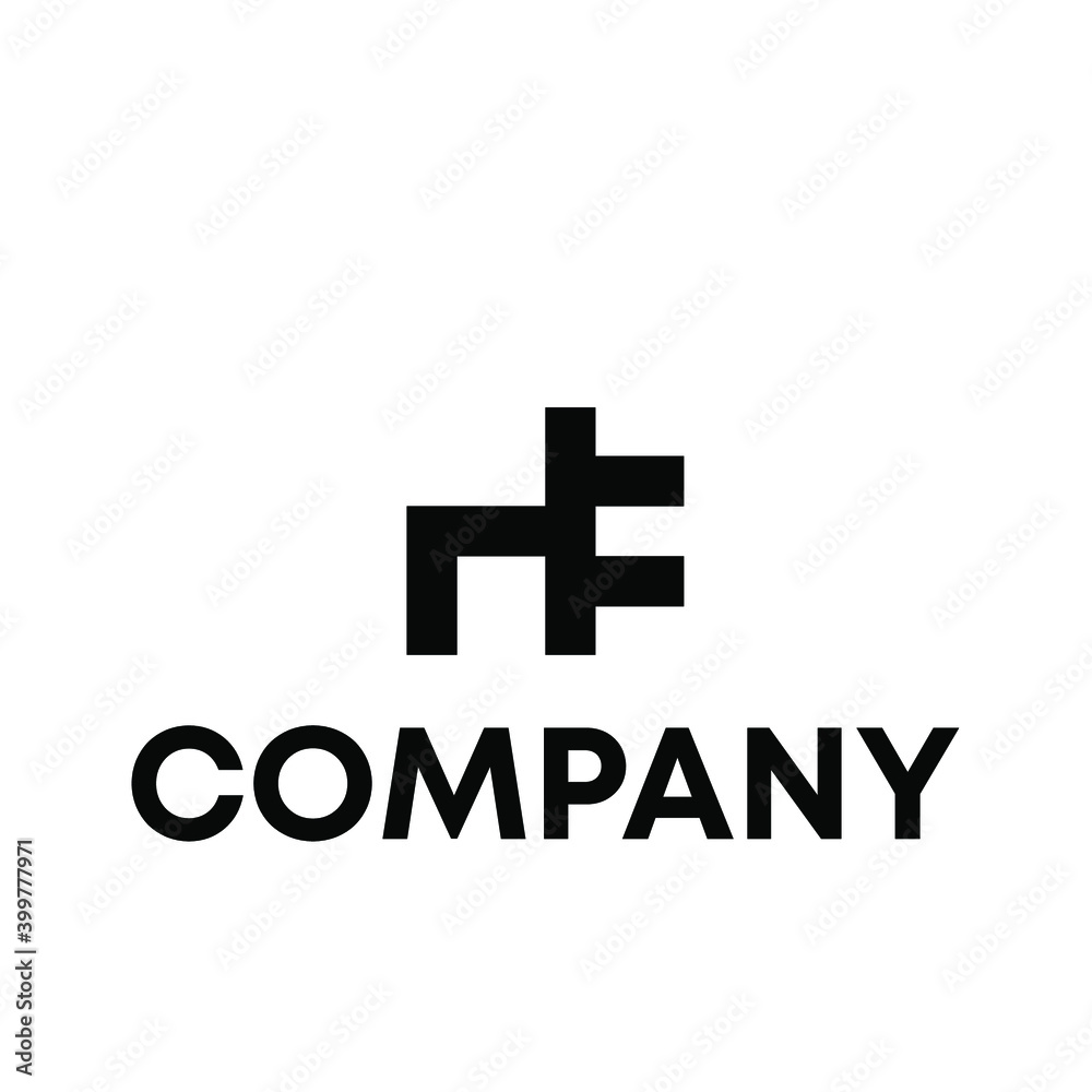 Obraz premium HF logo design