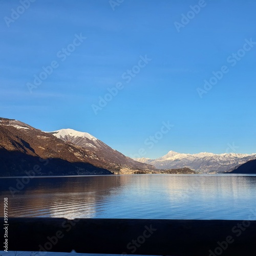 lake and mountains