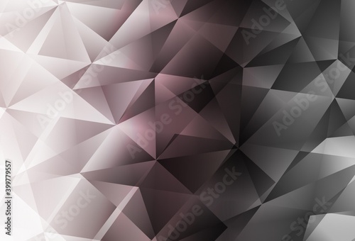 Light Gray vector triangle mosaic template.