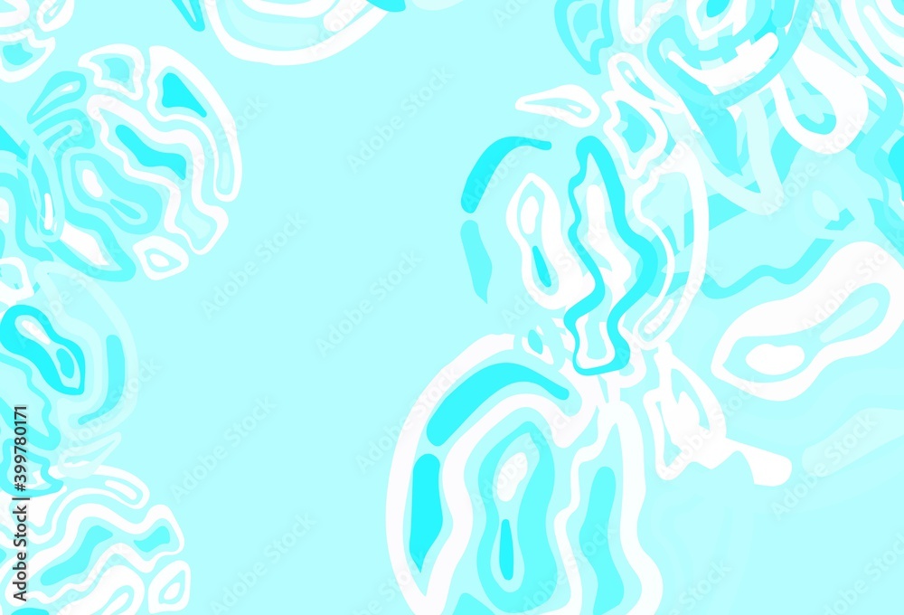 Light Blue, Green vector template with chaotic shapes.