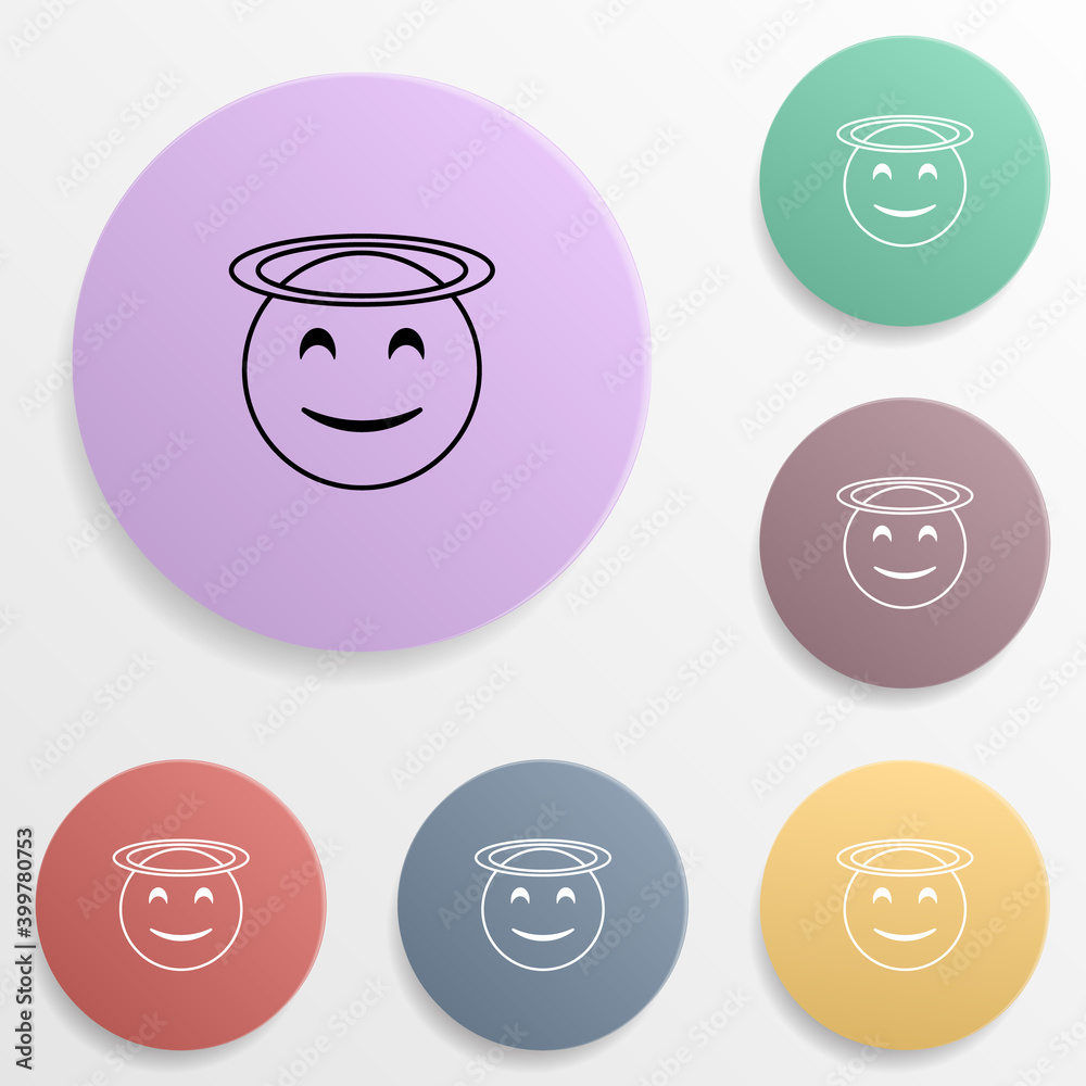 St emoji badge color set icon. Simple glyph, flat vector of emoji icons for ui and ux, website or mobile application St emoji badge color set icon. Simple glyph, flat vector of emoji icons for ui and ux, website or mobile application