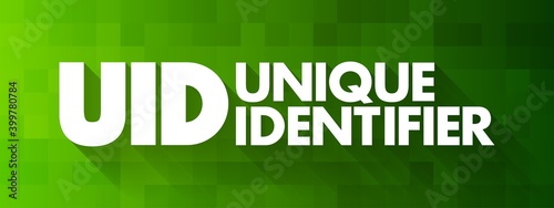 UID - Unique identifier acronym concept background
