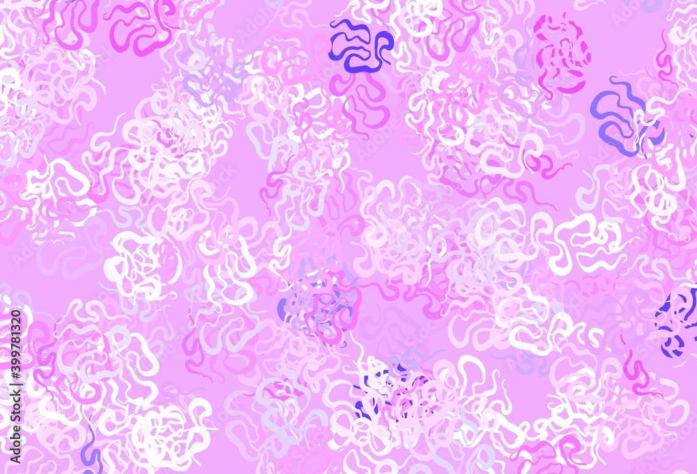 Light Purple, Pink vector texture with abstract forms.