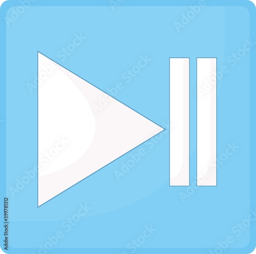 Vector illustration of play and pause button emoticon