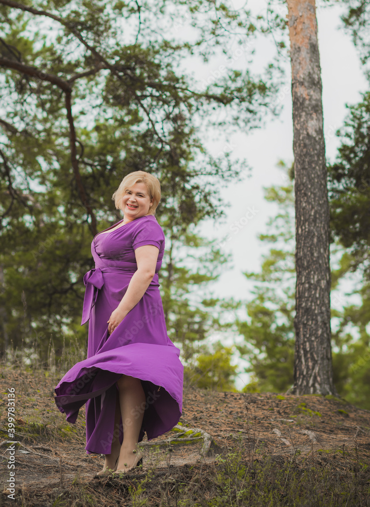 Nice plump lady portrait, lifestyle elegant woman, American chubby woman in fashionable style with vintage elements Nice plump lady portrait, lifestyle elegant woman, American chubby woman in fashionable style with vintage elements