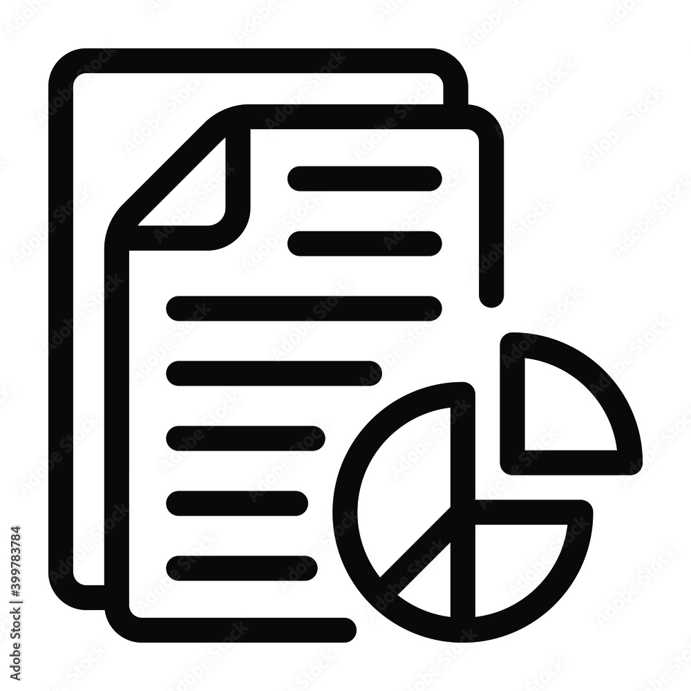 Pie with report, business document solid icon
Pie with report, business document solid icon