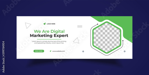 Digital marketing agency  social media post, web banner, and Facebook cover template