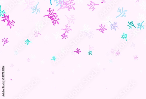 Light Purple, Pink vector natural background with branches.