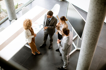 Multiethnic business people working together in the office