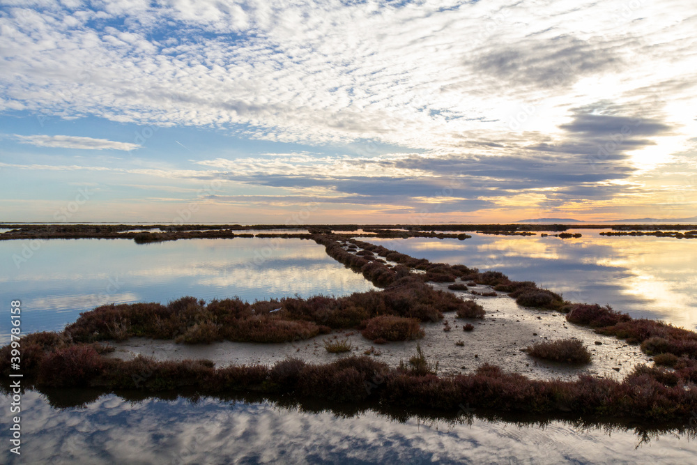 clouds in the water