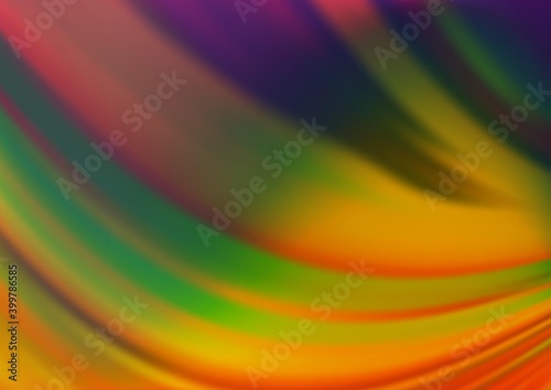 Dark Multicolor, Rainbow vector modern elegant background.