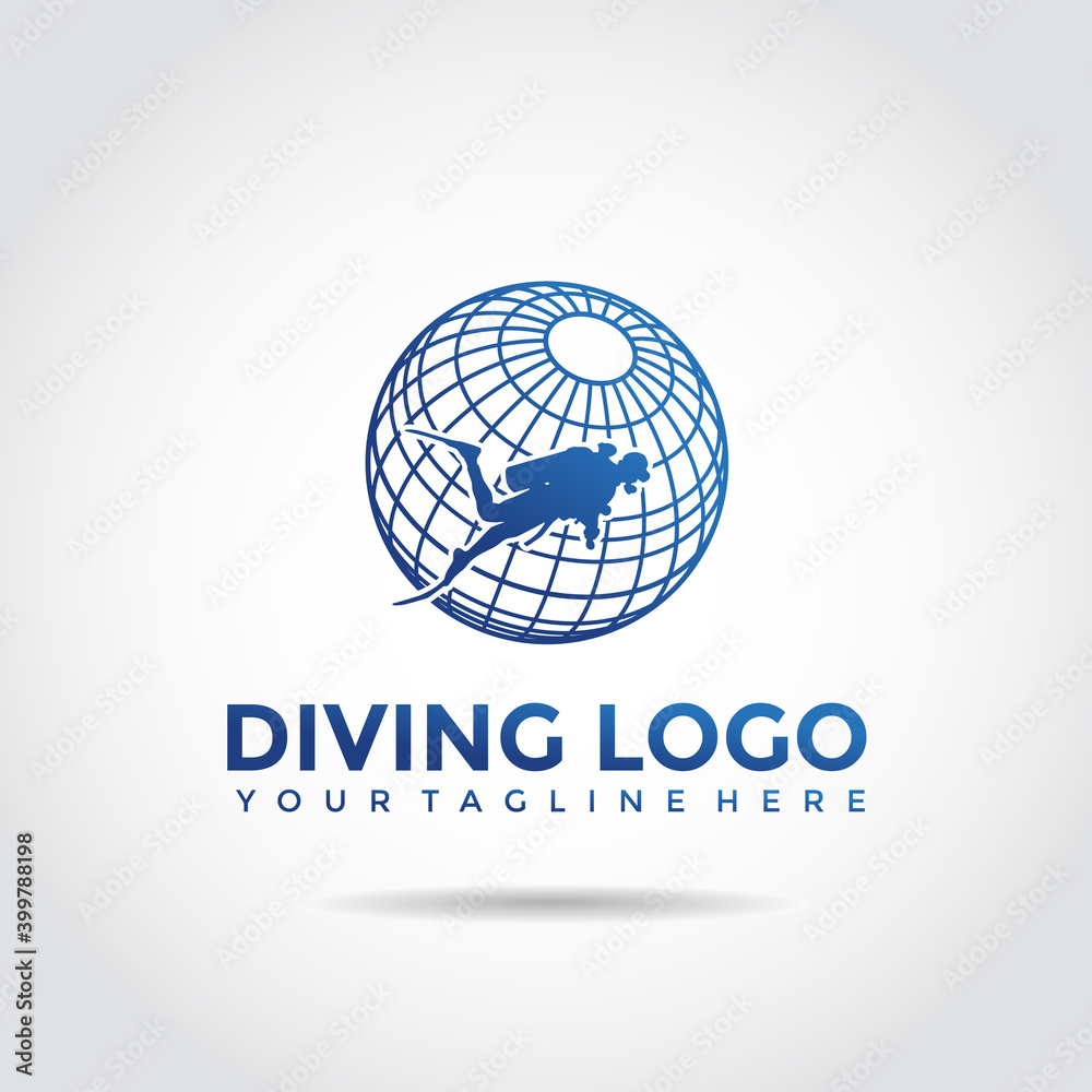 Diving Template Logo Design. Vector Illustrator Eps. 10 Diving Template Logo Design. Vector Illustrator Eps. 10