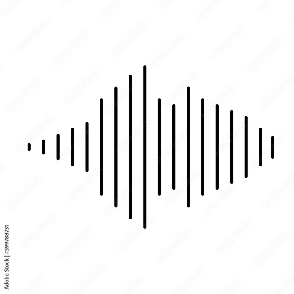 Vector symbol of the sound wave Vector symbol of the sound wave