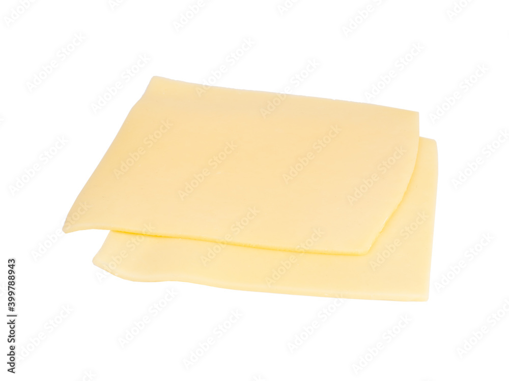 Tasty cheese slice appetizer isolated on the white Tasty cheese slice appetizer isolated on the white