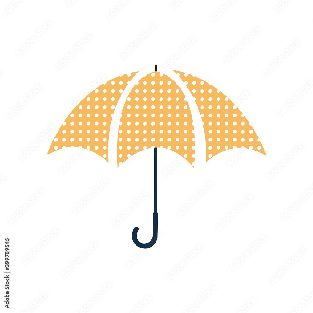 Crisp Orange and White Umbrella For Cards and Backgrounds