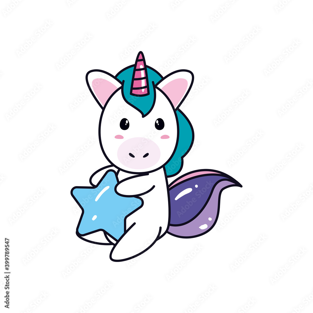 unicorn horse cartoon with star vector design unicorn horse cartoon with star vector design