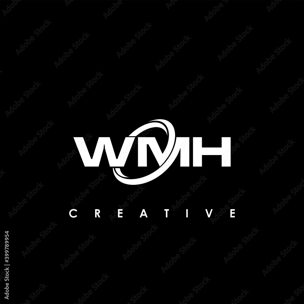 WMH Letter Initial Logo Design Template Vector Illustration