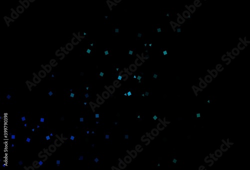 Dark BLUE vector pattern in polygonal style with circles.