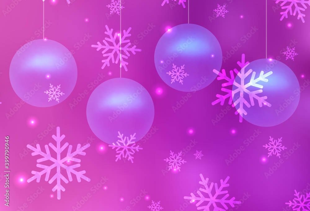 Light Pink vector layout in New Year style. Light Pink vector layout in New Year style.