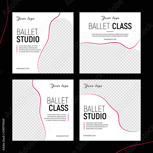 Ballet social media post set.